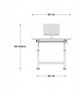 Mark Adler Biurko Regulowane Dziecięce Study 3.0 Grey 54-76Cm 15