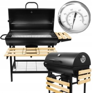 Home Life Grill Z Pokrywą Ogrodowy Węglowy Duży Mark Adler Roast 8.0 Na Kółkach 11