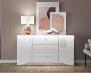 ML Meble Komoda BLANC 02 2D3S 160 biały połysk ML MEBLE 9