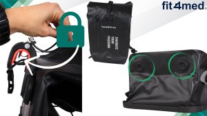 Fit4Med Sakwa Rowerowa Torba Na Bagażnik Tył Back-Roller Rolowana Duża Wodoodporna 10