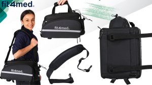 Fit4Med Torba Sakwa Rowerowa Na Bagażnik Tył Kieszeniami Wodoodporna Rozkładana 35L 8