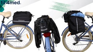 Fit4Med Torba Sakwa Rowerowa Na Bagażnik Tył Kieszeniami Wodoodporna Rozkładana 35L 9