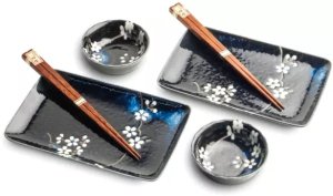 Edo Japan Zestaw do sushi Sakura Anemone blue, 6 elementów - Edo Japan 2