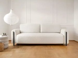 ELTAP Sofa Arcadova biała/czarny z funkcją spania ELTAP 5