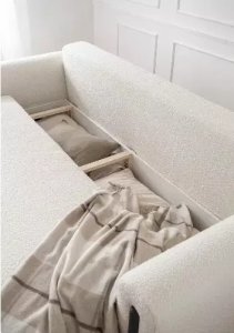 ELTAP Sofa Arcadova biała/czarny z funkcją spania ELTAP 8