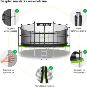 Trampolina ogrodowa Zipro Jump Pro z siatką wewnętrzną 16FT 496cm 5