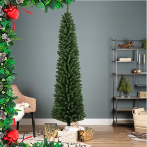 Kaemingk Choinka sztuczna SLIM 180 cm zielona Jodła ołówkowa wąska 50cm miękkie igły 5