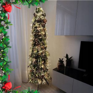 Kaemingk Choinka sztuczna SLIM 180 cm zielona Jodła ołówkowa wąska 50cm miękkie igły 7