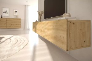 Fabryka Mebli Akord Szafka RTV GABI 160cm dąb artisan wisząca KOCOT MEBLE 7