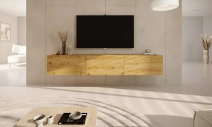 Fabryka Mebli Akord Szafka RTV GABI 160cm dąb artisan wisząca KOCOT MEBLE 8