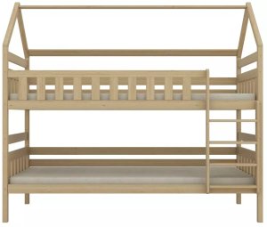 Kocot Kids Łóżko piętrowe domek FELIKS 180x80 sosna lakierowana drewniane trzyosobowe z szufladami KOCOT KIDS 5