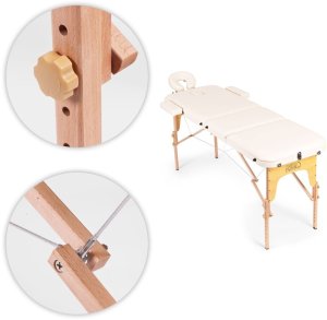 Multistore Drewniany stół do masażu i rehabilitacji 3-segmentowy składany w walizkę + torba ModernHome EDUKAMP 7