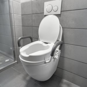 Home Life Nakładka podwyższająca na sedes z bocznymi uchwytami z klapką Deluxe 2