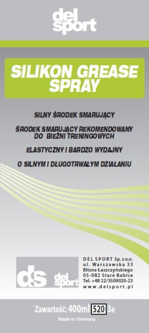 DelSport Profesjonalny smar do bieżni Silkon Grease Spray 400ml 2