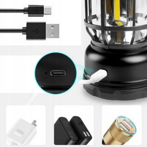 Memflow Lampa akumulatorowa MEMFLOW LED 9 W wejście USB, z możliwością postawienia 9