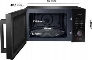 Kuchenka mikrofalowa Samsung Mikrofala/Grill 900W/28Liter MC28A5137CK czarny 3