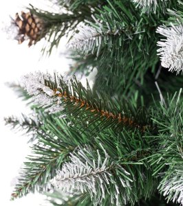Homede Choinka sztuczna świąteczna Cristal 150 cm z brokatem zielona na pniu 4