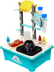 click4TOYS Zestaw Doświadczalny Dla Dzieci Laboratorium Chemiczne Stolik Eksperymenty 3