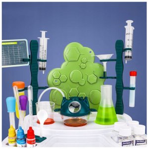 click4TOYS Laboratorium Chemiczne Dla Dzieci Stolik 30 Eksperymentów Kolorowa Piana 11