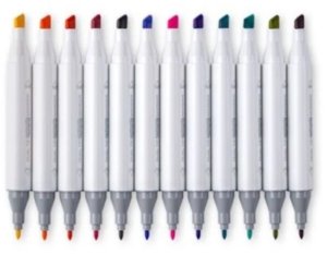 Nefere Airbrush Textile - wkłady - 12 kolorów EDUKAMP 7