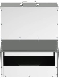 vidaXL vidaXL Karmnik dla kur Srebrny 20 x 25 x 35 cm Stal Galwanizowana 4