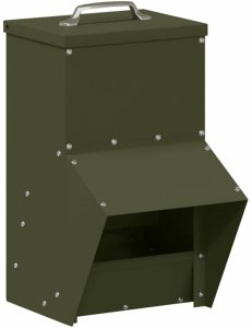 vidaXL vidaXL Karmnik dla kur Zielony oliwkowy 20 x 25 x 35 cm 2