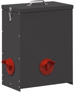 vidaXL vidaXL Karmnik dla kur Czarny 32,5 x 20,5 x 43 cm Stal zimnowalcowana 2