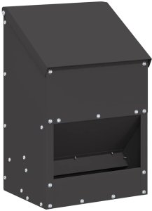 vidaXL vidaXL Karmnik dla kur Czarny 21 x 16 x 33 cm Stal zimnowalcowana 2