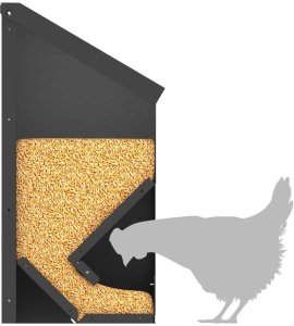vidaXL vidaXL Karmnik dla kur Czarny 21 x 16 x 33 cm Stal zimnowalcowana 8