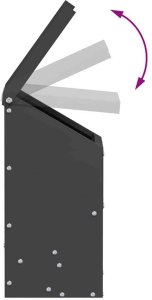 vidaXL vidaXL Karmnik dla kur Czarny 21 x 16 x 33 cm Stal zimnowalcowana 9