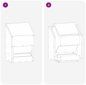 vidaXL vidaXL Karmnik dla kur Czarny 21 x 16 x 33 cm Stal zimnowalcowana 10