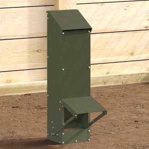 vidaXL vidaXL Karmnik dla kur Zielony oliwkowy 13 x 12 x 51 cm 4