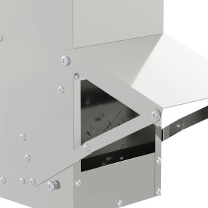vidaXL vidaXL Karmnik dla kur Srebrny 13 x 12 x 51 cm Stal Galwanizowana 8