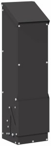 vidaXL vidaXL Karmnik dla kur Czarny 13 x 12 x 51 cm Stal zimnowalcowana 2