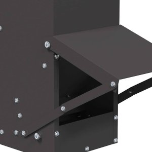 vidaXL vidaXL Karmnik dla kur Czarny 13 x 12 x 51 cm Stal zimnowalcowana 7