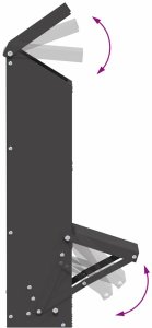 vidaXL vidaXL Karmnik dla kur Czarny 13 x 12 x 51 cm Stal zimnowalcowana 10