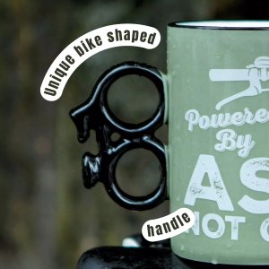 Kemis Kubek Rowerowy "Powered By Ass Not Gas" - Prezent dla Rowerzysty 530 ml 3