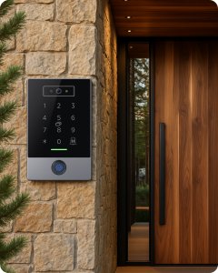 Spreest Zamek elektroniczny wideodomofon do drzwi furtki na kod szyfr WiFi TTLOCK 2