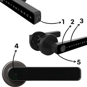 Spreest ZAMEK ELEKTRONICZNY KLAMKA DO DRZWI NA KOD SZYFR TTLOCK SMART APLIKACJA 12