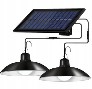 Lampa wisząca Tech-Led Lampa Solarna Ogrodowa Wisząca Żyrandol Podwójny 2