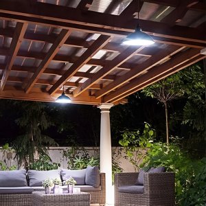 Lampa wisząca Tech-Led Lampa Solarna Ogrodowa Wisząca Żyrandol Podwójny 4
