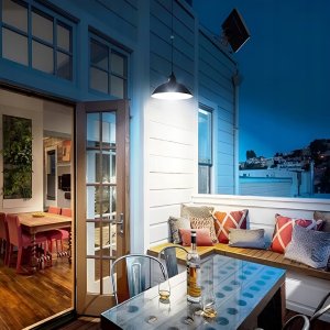 Lampa wisząca Tech-Led Lampa Solarna Ogrodowa Wisząca Żyrandol Podwójny 5