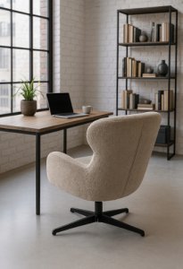 Mebel Elite Fotel wypoczynkowy Louis taupe szenil obrotowy LOFT do salonu gabinetu 14