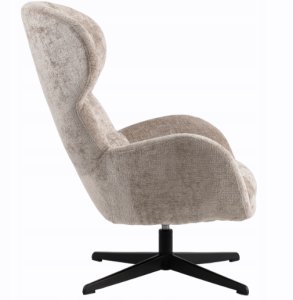 Mebel Elite Fotel wypoczynkowy Louis taupe szenil obrotowy LOFT do salonu gabinetu 7