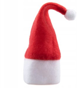 Dekoracja świąteczna Christmas Gifts 5X CZAPKA MIKOŁAJA NA BUTELKĘ Czapeczki Świąteczne Na NALEWKI LIKIER WINO 6