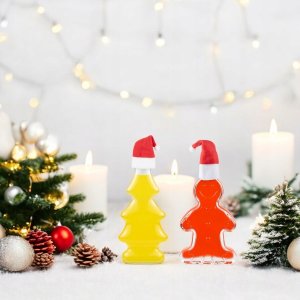 Dekoracja świąteczna Christmas Gifts 5X CZAPKA MIKOŁAJA NA BUTELKĘ Czapeczki Świąteczne Na NALEWKI LIKIER WINO 7