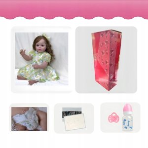 Happy Kiddo Śpiąca Lalka Alicja Reborn 55 cm Jak Prawdziwe Niemowlę Realistyczna Brader 3