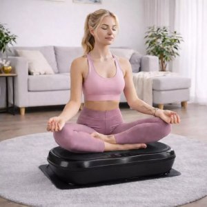 ExtraLink Moonwalk Spin Move Platofrma Wibracyjna do Ćwiczeń Fitness 200W czarna 8