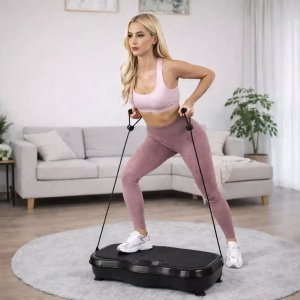 ExtraLink Moonwalk Spin Move Platofrma Wibracyjna do Ćwiczeń Fitness 200W czarna 9