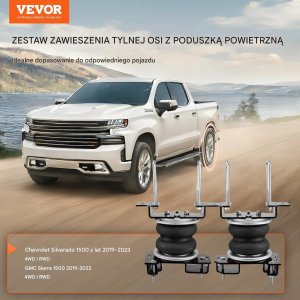 Crestron Poduszki pneumatyczne 2268 kg do Silverado Sierra 1500 zestaw montażowy 4